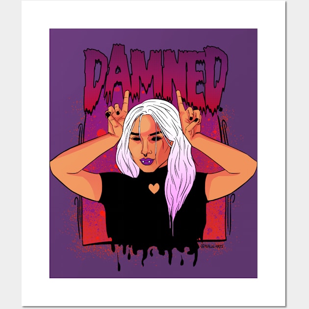 Damned Girl Wall Art by @akaluciarts